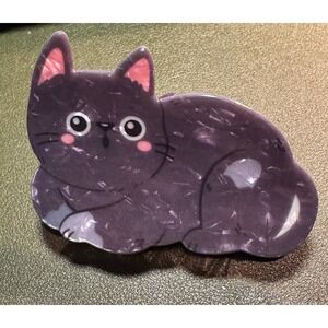 Cute Gray Kitty Cat Hair Claw Clip Kawaii Kitten‎ Barrettes Hair Accessory